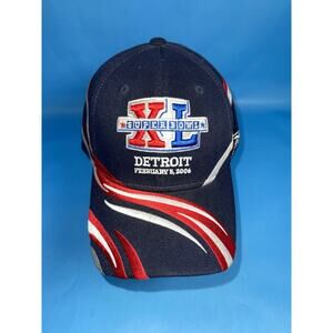 Reebok Super Bowl XL Detroit 2006 February Seahawks Steelers Navy Hat Cap NFL